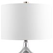 Uttermost Como Mid-Century Metal and Fabric Table Lamp in Chrome/Brass