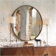 Uttermost Danyon Iron Crystal and Fabric Table Lamp in Antique Brass
