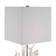 Uttermost Corallo Crystal Resin Iron and Fabric Table Lamp in White Coral