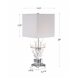 Uttermost Corallo Crystal Resin Iron and Fabric Table Lamp in White Coral