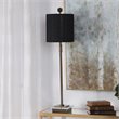 Uttermost Volante Iron Fabric and Crystal Table Lamp in Antique Brass