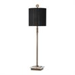 Uttermost Volante Iron Fabric and Crystal Table Lamp in Antique Brass