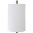 Uttermost Minette Transitional Steel Marble Fabric Buffet Lamp in White/Brass