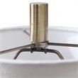 Uttermost Minette Transitional Steel Marble Fabric Buffet Lamp in White/Brass