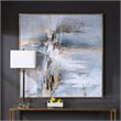 Uttermost Road Less Traveled Contemporary Wood and Canvas Abstract Art in Gray