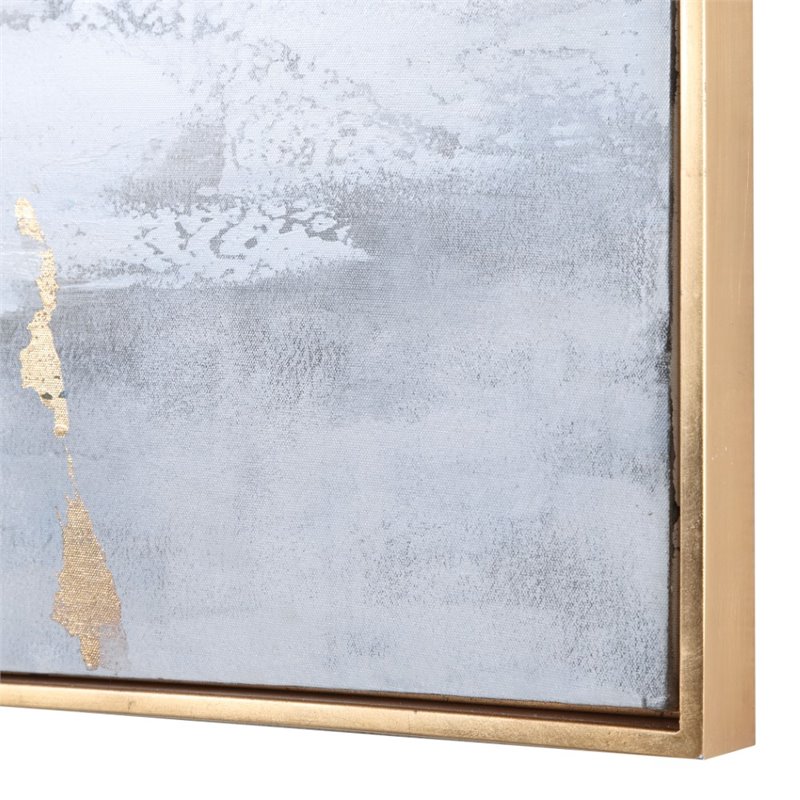 Uttermost Road Less Traveled Contemporary Wood and Canvas Abstract Art in Gray