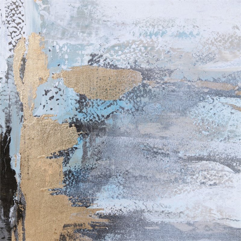 Uttermost Road Less Traveled Contemporary Wood and Canvas Abstract Art in Gray