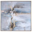 Uttermost Road Less Traveled Contemporary Wood and Canvas Abstract Art in Gray