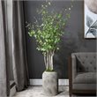 Uttermost Aldis Polyester Fabric and Iron Potted River Birch in Aged Stone