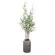 Uttermost Aldis Polyester Fabric and Iron Potted River Birch in Aged Stone