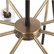 Uttermost Telesto 8-Light Steel and Glass Linear Pendant in Black/Brass