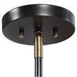 Uttermost Telesto 8-Light Steel and Glass Linear Pendant in Black/Brass