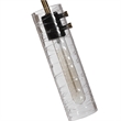 Uttermost Telesto 8-Light Steel and Glass Linear Pendant in Black/Brass