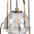 Uttermost Mimas 3-Light Steel and Glass Cluster Pendant in Brass Finish