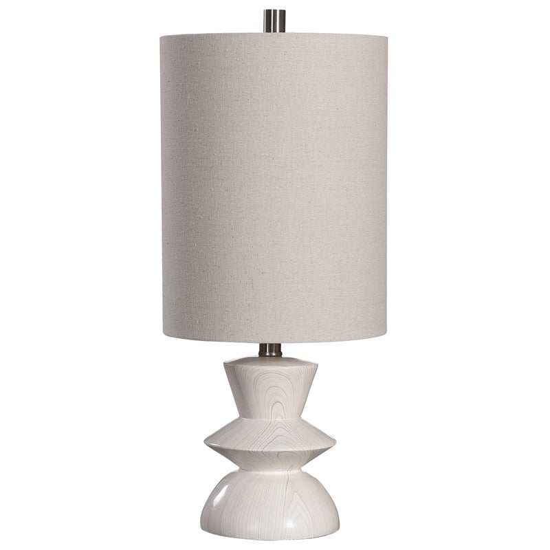 Uttermost Stevens Transitional Steel Metal Buffet Lamp in White
