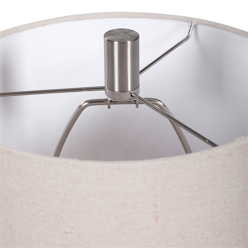 Uttermost Stevens Transitional Steel Metal Buffet Lamp in White