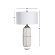 Uttermost Azariah Iron Ceramic and Fabric Crackle Table Lamp in White