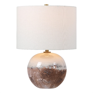 Uttermost Durango Terracotta and Iron Accent Lamp in Brown/White