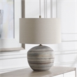 Uttermost Prospect Ceramic and Iron Striped Accent Lamp in Blue/Brown/White