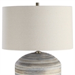 Uttermost Prospect Ceramic and Iron Striped Accent Lamp in Blue/Brown/White