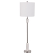 Uttermost Sussex Traditional Crystal and Metal Buffet Lamp in Nickel/White