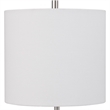 Uttermost Sussex Traditional Crystal and Metal Buffet Lamp in Nickel/White