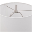 Uttermost Sussex Traditional Crystal and Metal Buffet Lamp in Nickel/White