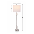 Uttermost Sussex Traditional Crystal and Metal Buffet Lamp in Nickel/White