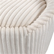 Uttermost Crue Wood Stainless Steel and Fabric Swivel Chair in White