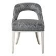 Uttermost Amalia Wood and Fabric Accent Chair in Gray (Set of 2)