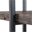 Uttermost Stilo Farmhouse Boat Wood Plywood and Steel Etagere in Brown/Gray