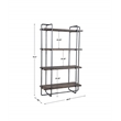 Uttermost Stilo Farmhouse Boat Wood Plywood and Steel Etagere in Brown/Gray