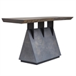 Uttermost Vessel Farmhouse Wood and Iron Console Table in Brown/Gray
