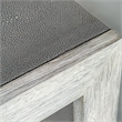 Uttermost Aerina Faux Shagreen and Wood Console Table in Aged Gray/White