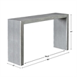 Uttermost Aerina Faux Shagreen and Wood Console Table in Aged Gray/White
