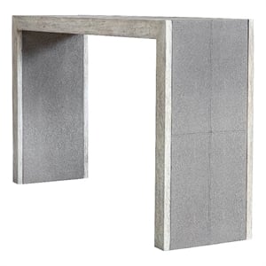 Uttermost Aerina Faux Shagreen and Wood Console Table in Aged Gray/White