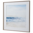 Uttermost Surf And Sand Wood Glass and Paper Framed Print in Blue/Brown/White