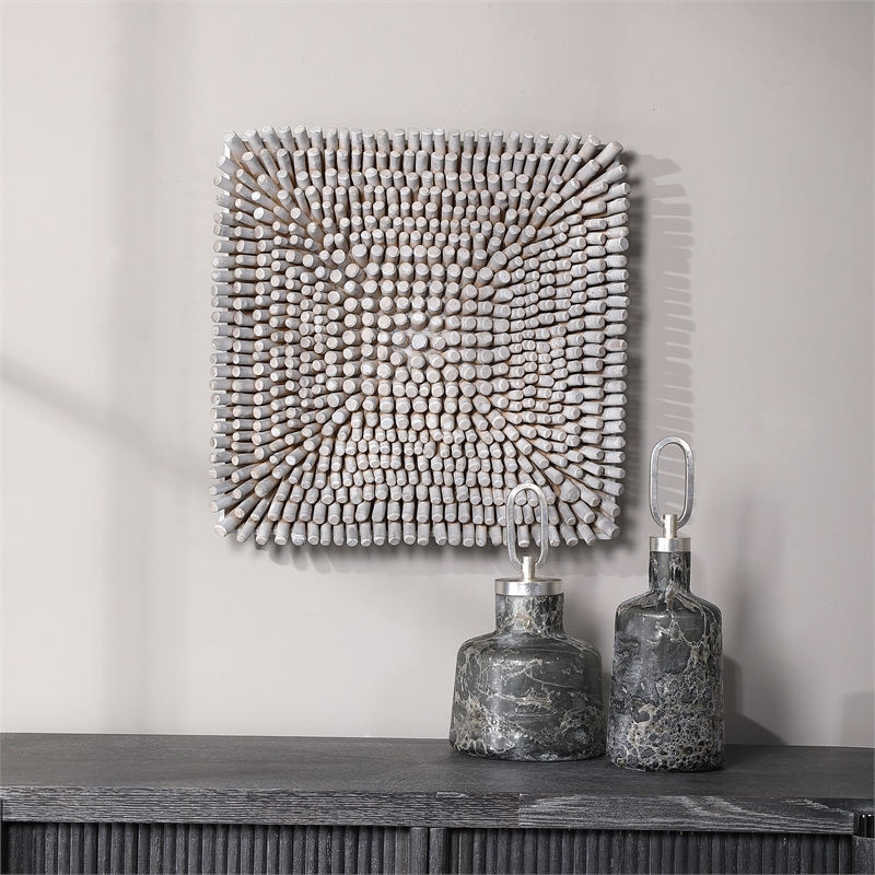 Uttermost Portside Coastal Wood Wall Panel in Brown and Woodtone