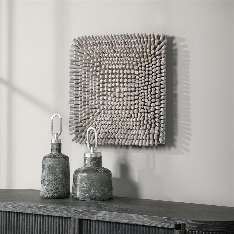 Uttermost Portside Coastal Wood Wall Panel in Brown and Woodtone