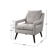 Uttermost Obrien Coastal Fabric Foam and Wood Armchair in Gray