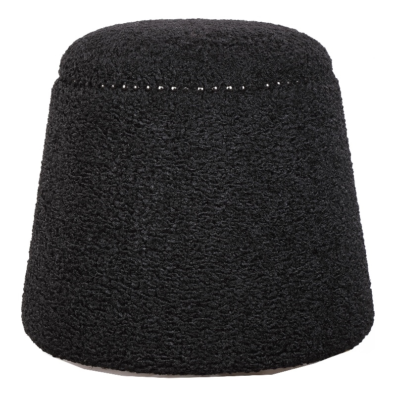 Uttermost Gumdrop Contemporary Plywood Foam and Fabric Ottoman in Black