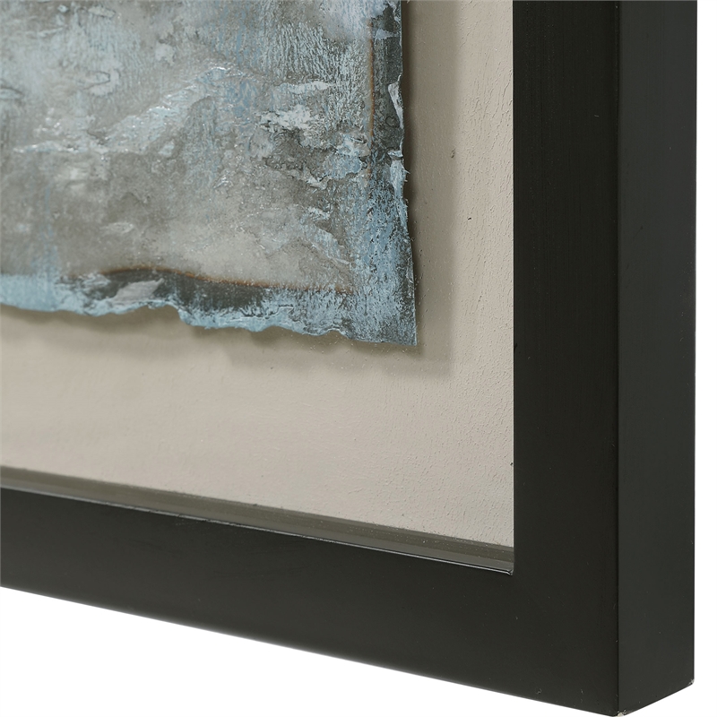 Uttermost Ocean Swell Iron MDF Framed Prints - Black/Blue/Gold/Silver (Set of 3)