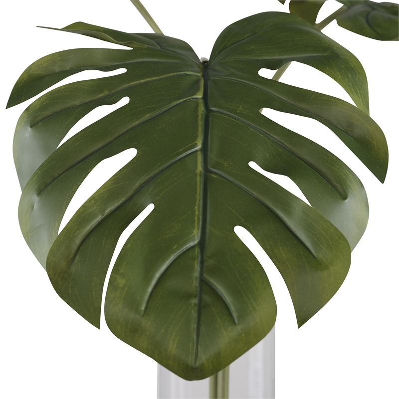 Uttermost Ibero Polyester Glass and Resin Split Leaf Palm in Green