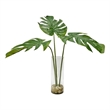 Uttermost Ibero Polyester Glass and Resin Split Leaf Palm in Green