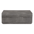 Uttermost Lalique Contemporary Wood Faux Shagreen Art Deco Box in Gray