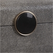 Uttermost Lalique Contemporary Wood Faux Shagreen Art Deco Box in Gray