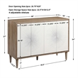 Uttermost Dani 4-Door Contemporary Wood Cabinet in White/Woodtone