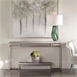 Uttermost Clea Contemporary Stainless Steel and MDF Wood Console Table in Gray