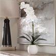 Uttermost Cami Coastal Polyester Ceramic and Bamboo Orchid in White