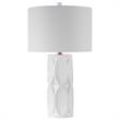 Uttermost Sinclair Contemporary Ceramic Metal and Fabric Table Lamp in White